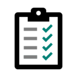 Vorbereitung und Einführung: Der erste Schritt im 360° Feedback-Prozess Symbol einer Checkliste für den Prozess der Vorbereitung und Einführung im 360° Feedback mit ITO